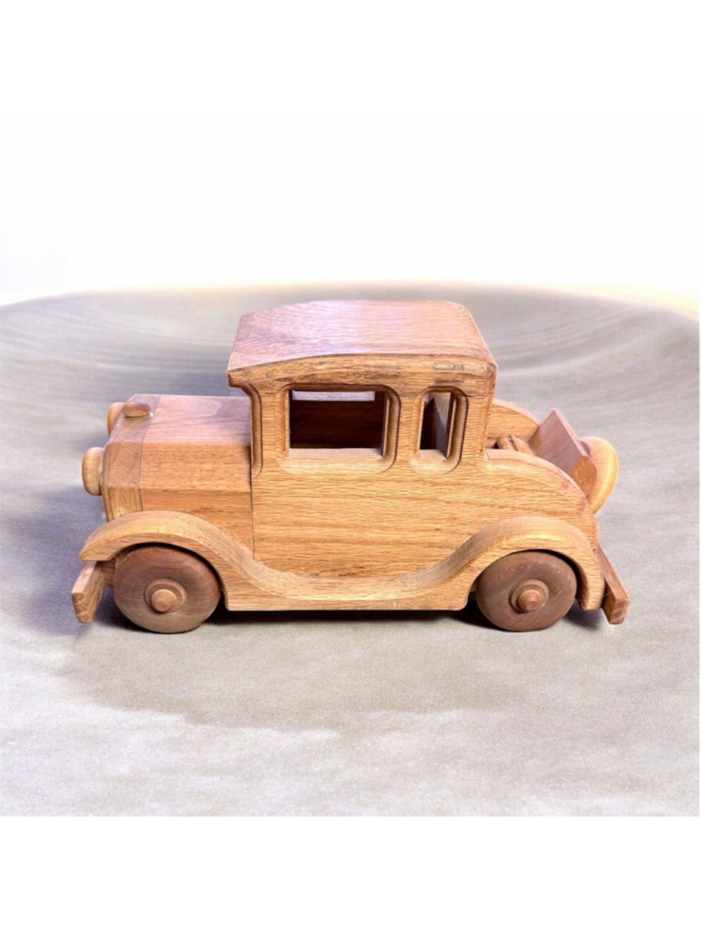 Vintage Wooden Model A Car 1979 Ol' Tyme Toys by Gayle Anderson Handmade Oak